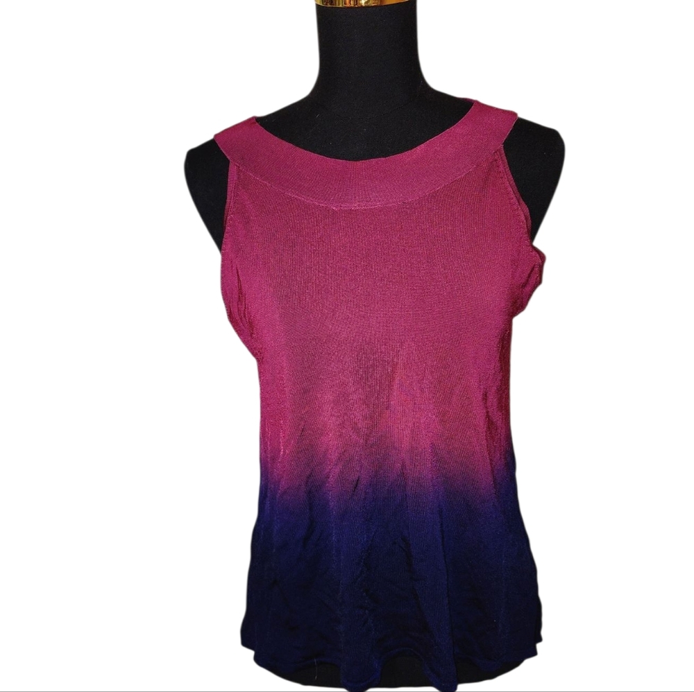 Liz Claiborne Pink Tank Top with Gradient Design